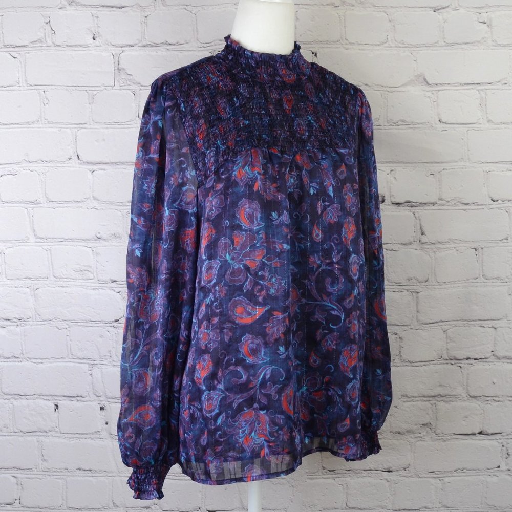 NEW / NWOT JOIE Smocked Ruffle Blouse